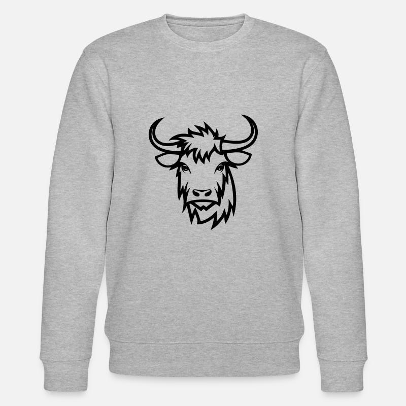 Vache écossaise des Highlands - Sweat bio CHANGER Stanley/Stella Unisexe - gris chiné