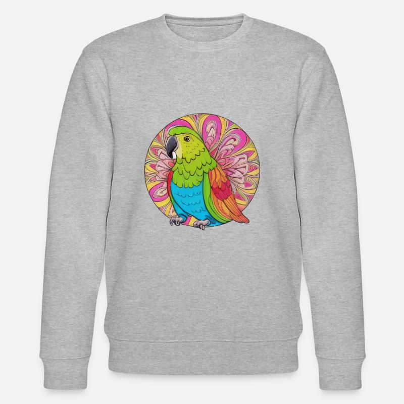 schöner heller Papagei | - Stanley/Stella Unisex Bio-Sweatshirt CHANGER  - Grau meliert