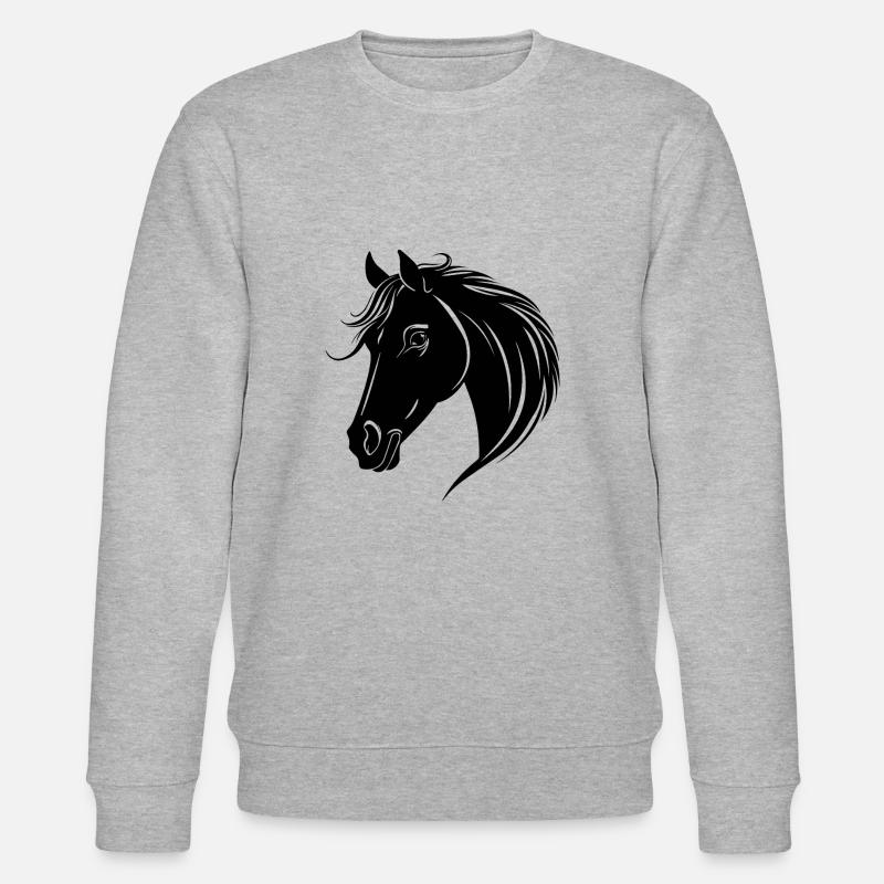Pferd Pferdekopf Pony - Stanley/Stella Unisex Bio-Sweatshirt CHANGER  - Grau meliert