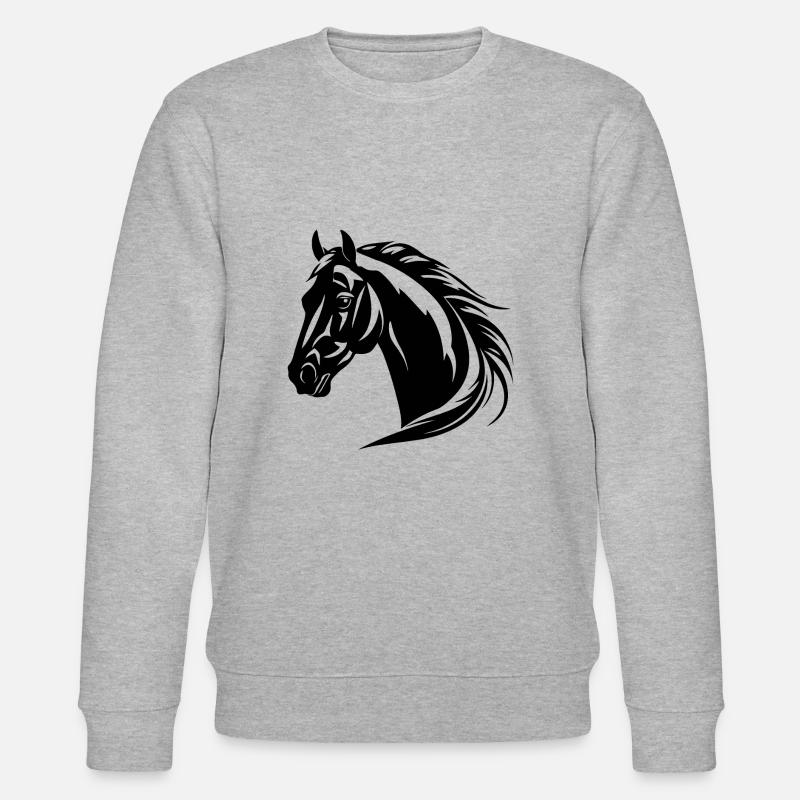 Pferd Pferdekopf Pony - Stanley/Stella Unisex Bio-Sweatshirt CHANGER  - Grau meliert