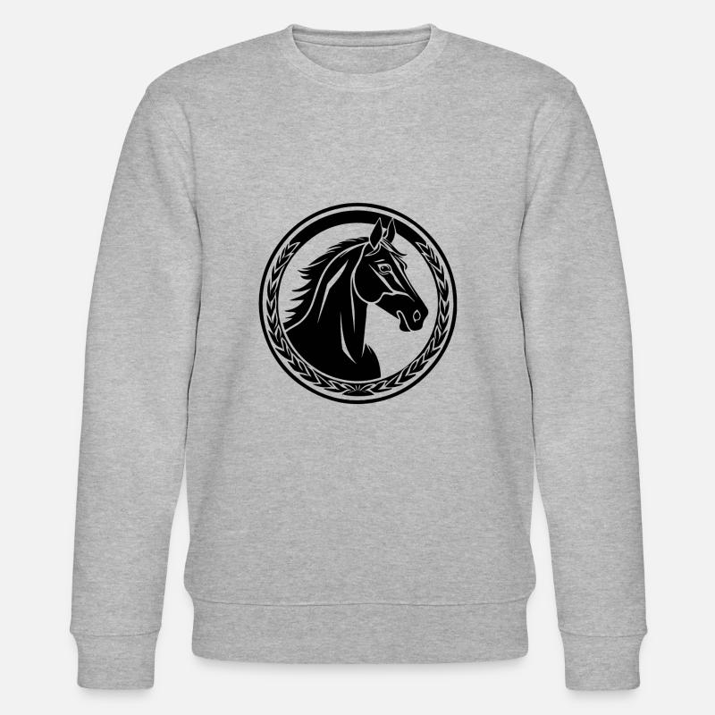 Pferd Pferdekopf Pony - Stanley/Stella Unisex Bio-Sweatshirt CHANGER  - Grau meliert