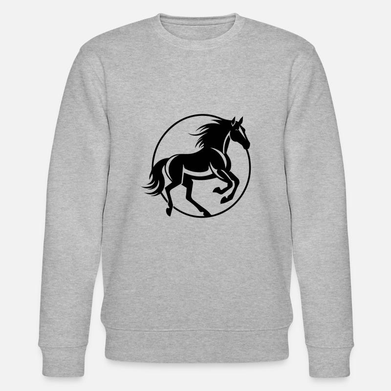 Pferd Pferdekopf Pony - Stanley/Stella Unisex Bio-Sweatshirt CHANGER  - Grau meliert