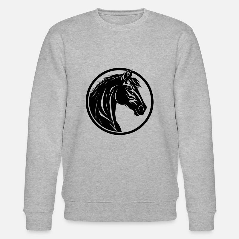 Pferd Pferdekopf Pony - Stanley/Stella Unisex Bio-Sweatshirt CHANGER  - Grau meliert