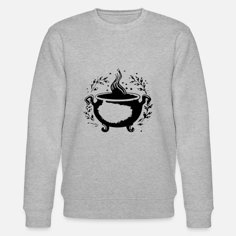 Chaudron Sorcière magique Halloween - Sweat bio CHANGER Stanley/Stella Unisexe - gris chiné