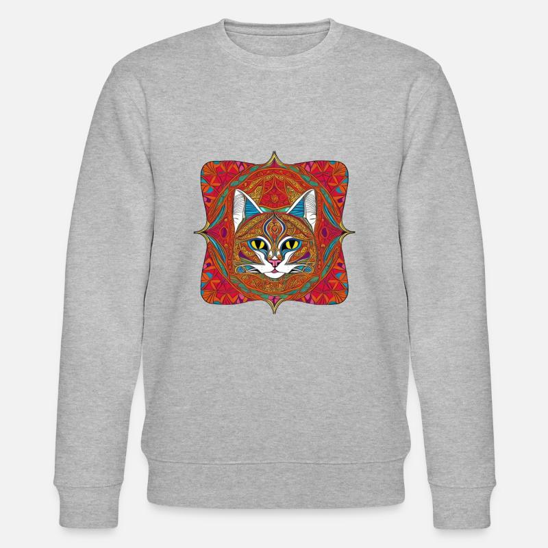 Schöne böhmische Katze | - Stanley/Stella Unisex Bio-Sweatshirt CHANGER  - Grau meliert
