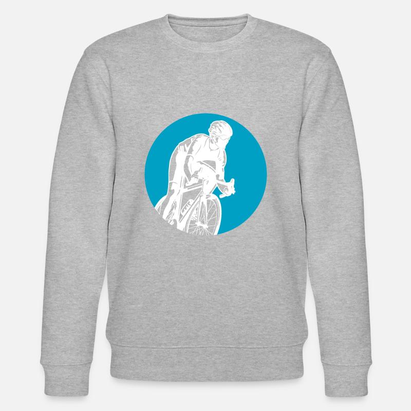 Bicycle Biking Biker - Stanley/Stella CHANGER Unisex Organic Sweatshirt - heather grey