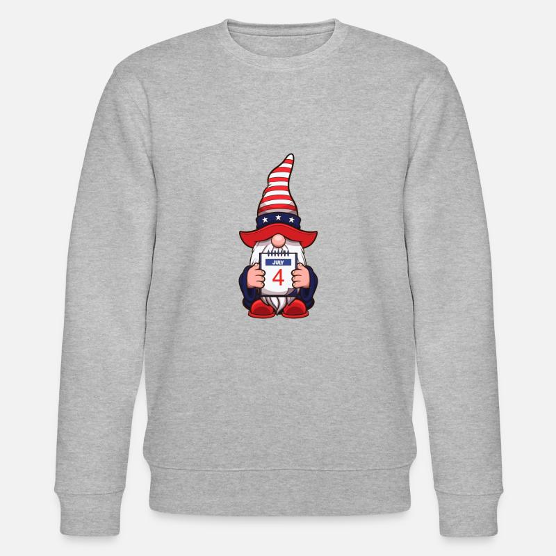 4. Juli Gnom - Stanley/Stella Unisex Bio-Sweatshirt CHANGER  - Grau meliert