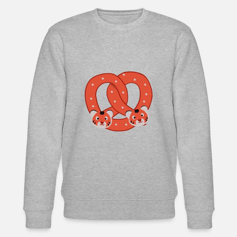 Tiger Brezel - Stanley/Stella Unisex Bio-Sweatshirt CHANGER  - Grau meliert