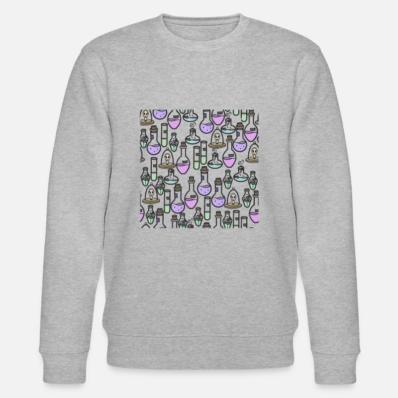 Magic potion bottles pattern - Stanley/Stella CHANGER Unisex Organic Sweatshirt - heather grey