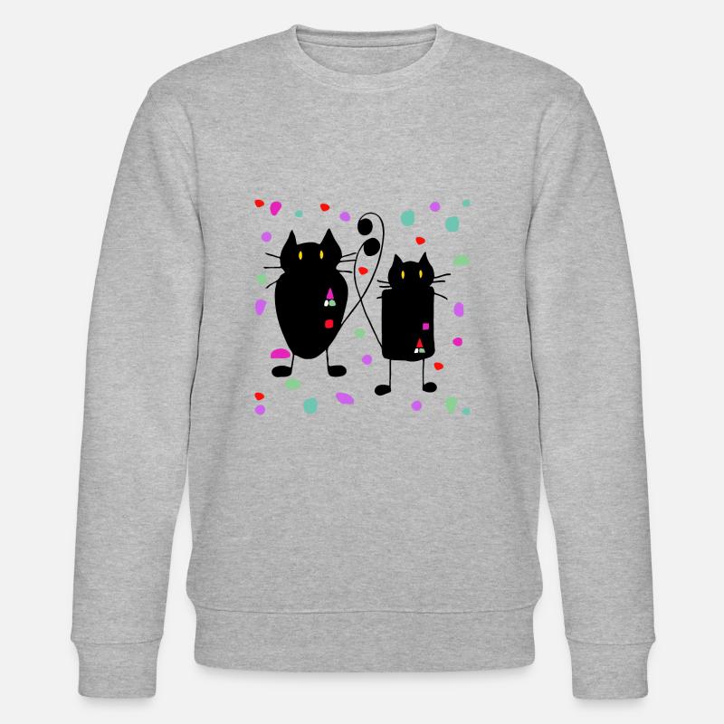 Cats - Stanley/Stella CHANGER Unisex Organic Sweatshirt - heather grey