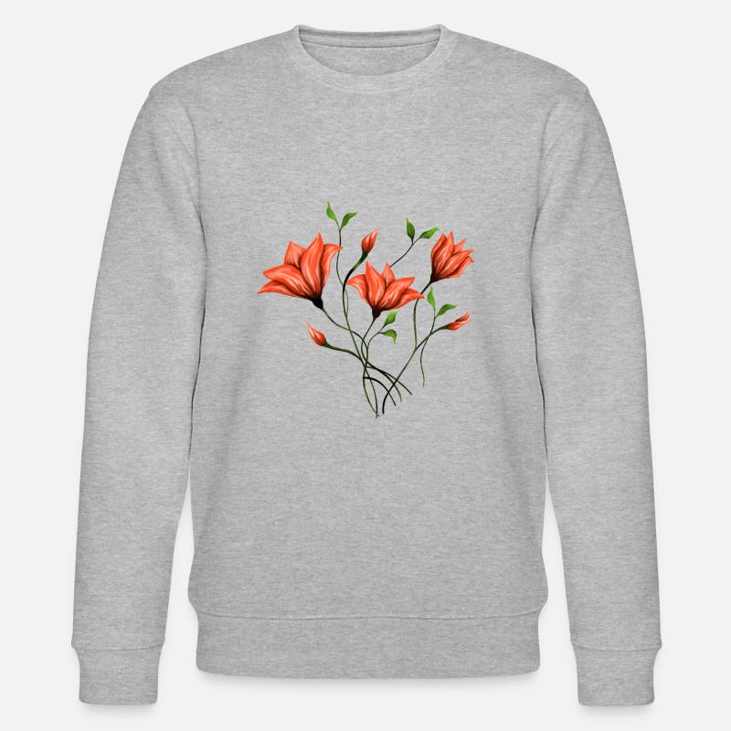 Blumen - Stanley/Stella Unisex Bio-Sweatshirt CHANGER  - Grau meliert