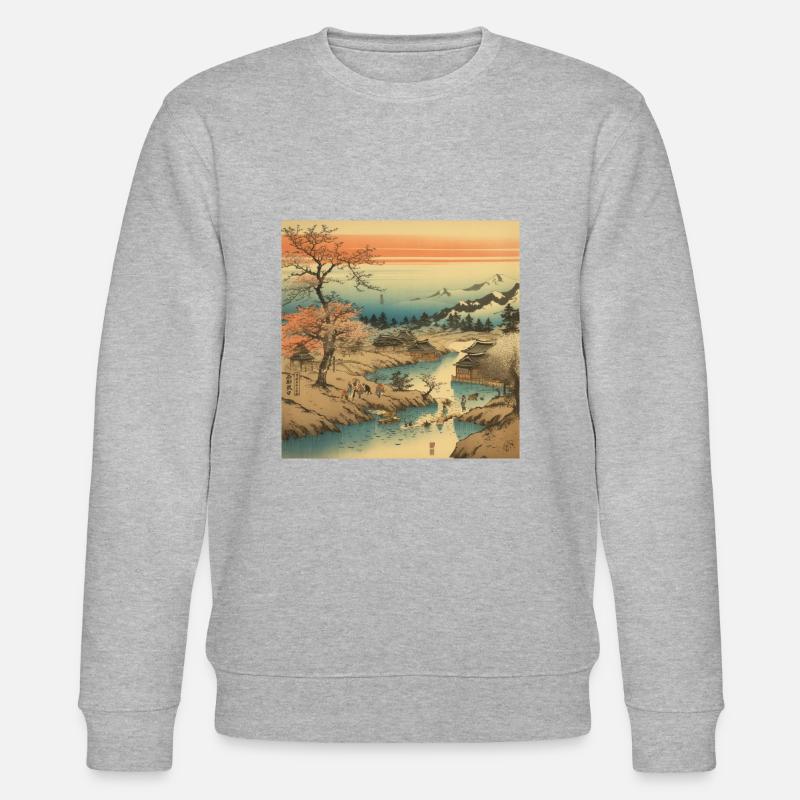 Beauté nostalgique du Japon - Sweat bio CHANGER Stanley/Stella Unisexe - gris chiné
