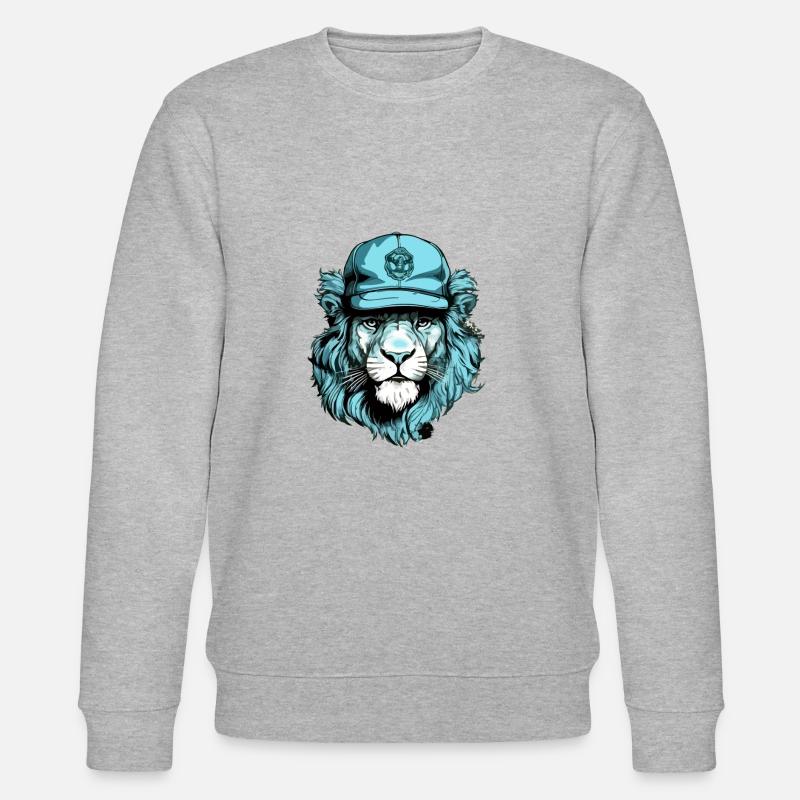 Boudi, der blaue Löwe - Stanley/Stella Unisex Bio-Sweatshirt CHANGER - Grau meliert
