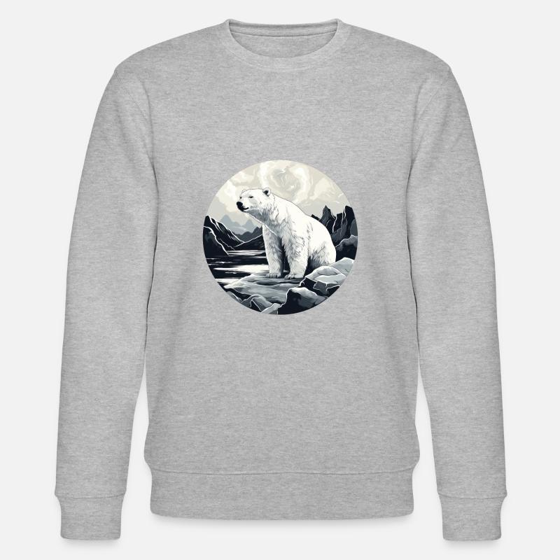 Eisbär - Stanley/Stella Unisex Bio-Sweatshirt CHANGER  - Grau meliert