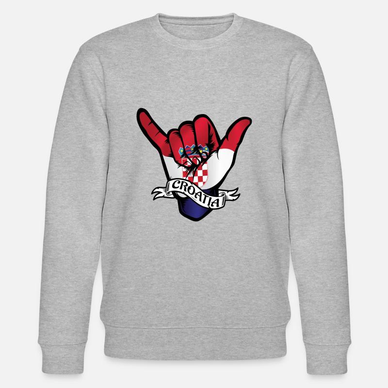 Croatia Shaka - Stanley/Stella Unisex Bio-Sweatshirt CHANGER - Grau meliert