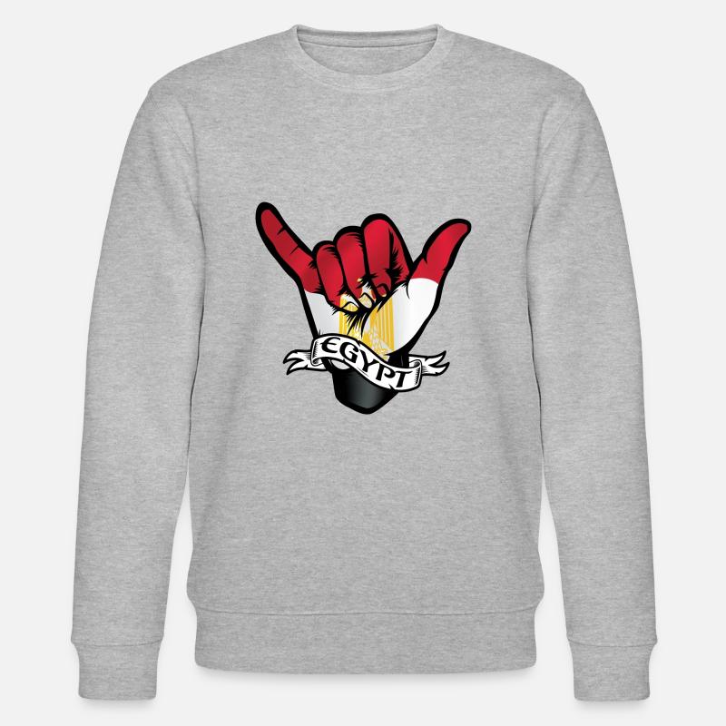 Egypt Shaka - Stanley/Stella Unisex Bio-Sweatshirt CHANGER  - Grau meliert