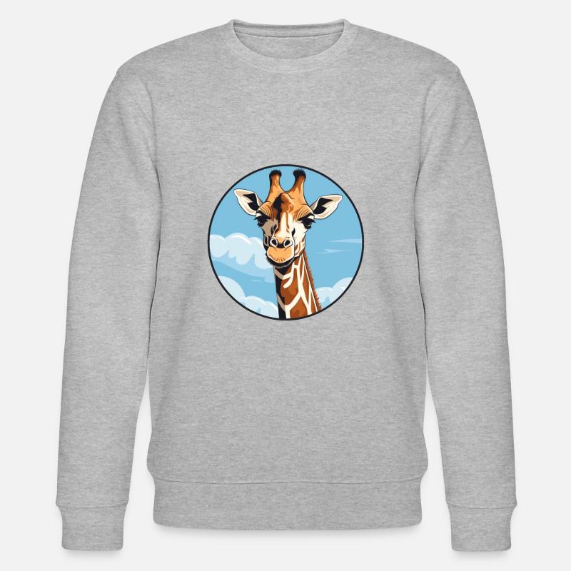 Giraffe - Stanley/Stella Unisex Bio-Sweatshirt CHANGER  - Grau meliert