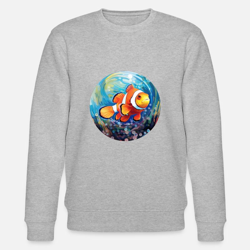 Clownfisch - Stanley/Stella Unisex Bio-Sweatshirt CHANGER  - Grau meliert