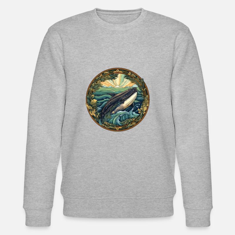 Baleine - Sweat bio CHANGER Stanley/Stella Unisexe - gris chiné