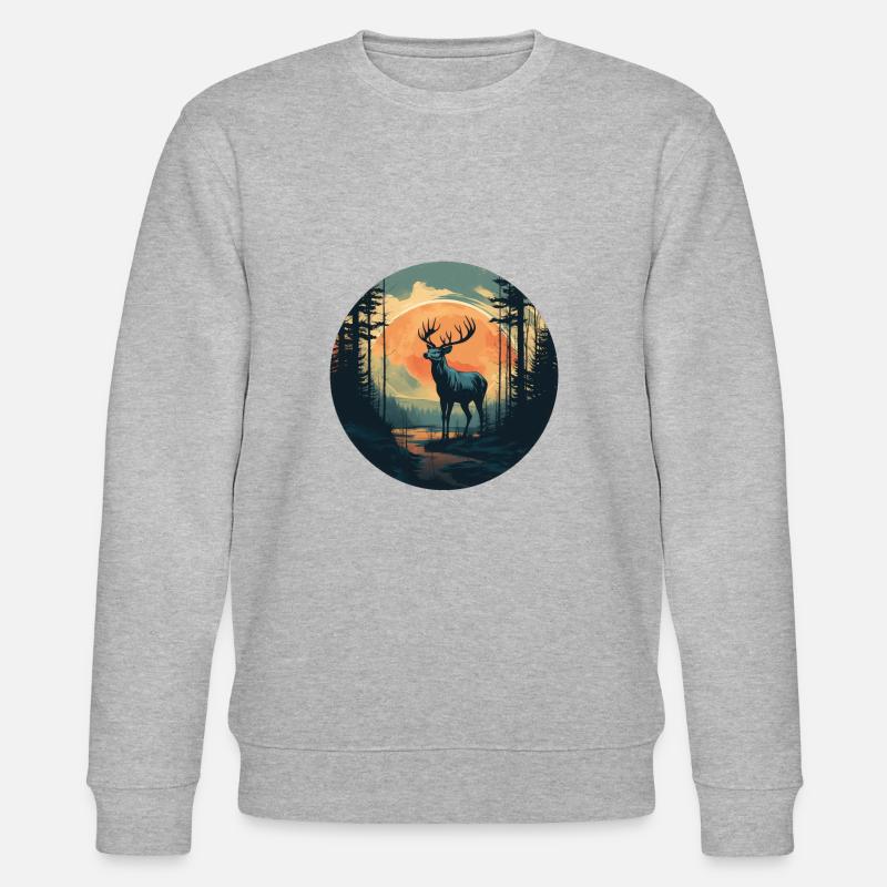 Hirsch - Stanley/Stella Unisex Bio-Sweatshirt CHANGER  - Grau meliert
