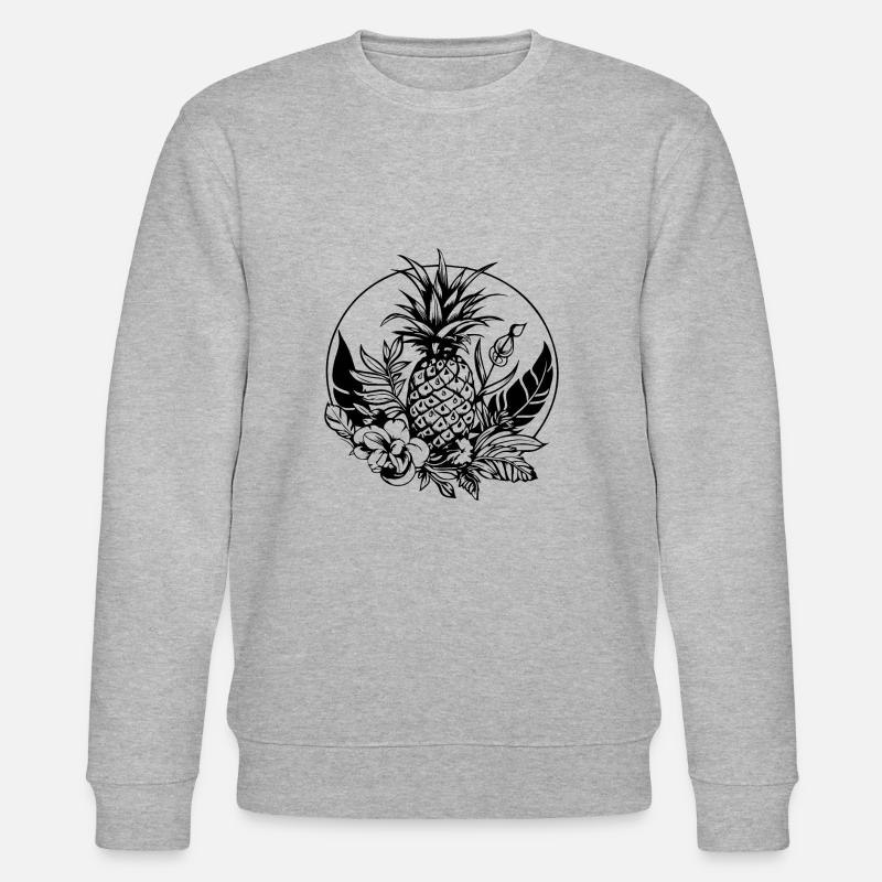 Ananas - Stanley/Stella Unisex Bio-Sweatshirt CHANGER  - Grau meliert