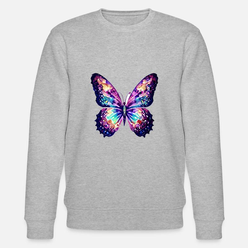 Papillon Animal Papillon Insecte - Sweat bio CHANGER Stanley/Stella Unisexe - gris chiné
