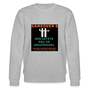 Wolfsrudel Freunde - Stanley/Stella Unisex Bio-Sweatshirt CHANGER  - Grau meliert - Vorne - Nik (191cm) & Marisol (170cm)