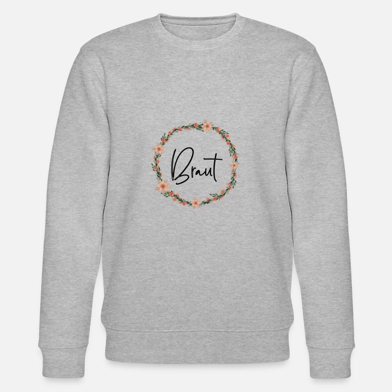 Braut Kranz 2 - Stanley/Stella Unisex Bio-Sweatshirt CHANGER  - Grau meliert
