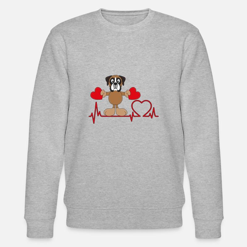 BOXER - HUNDERASSE - Stanley/Stella Unisex Bio-Sweatshirt CHANGER  - Grau meliert