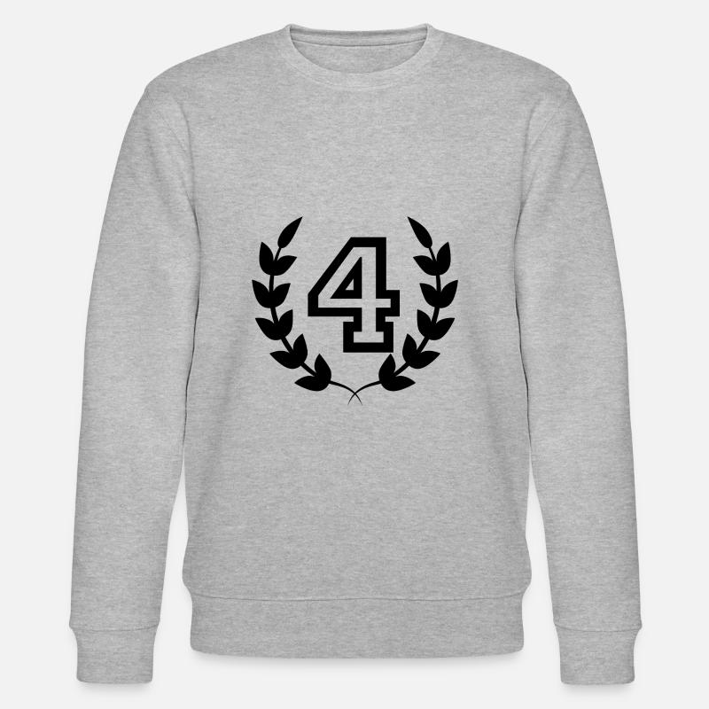4th birthday-gift idea 4 years - Stanley/Stella CHANGER Unisex Organic Sweatshirt - heather grey