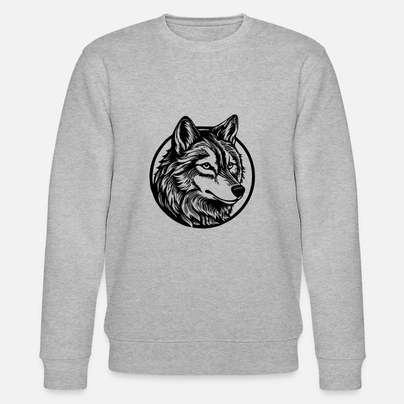 Wolf - Stanley/Stella Unisex Bio-Sweatshirt CHANGER  - Grau meliert