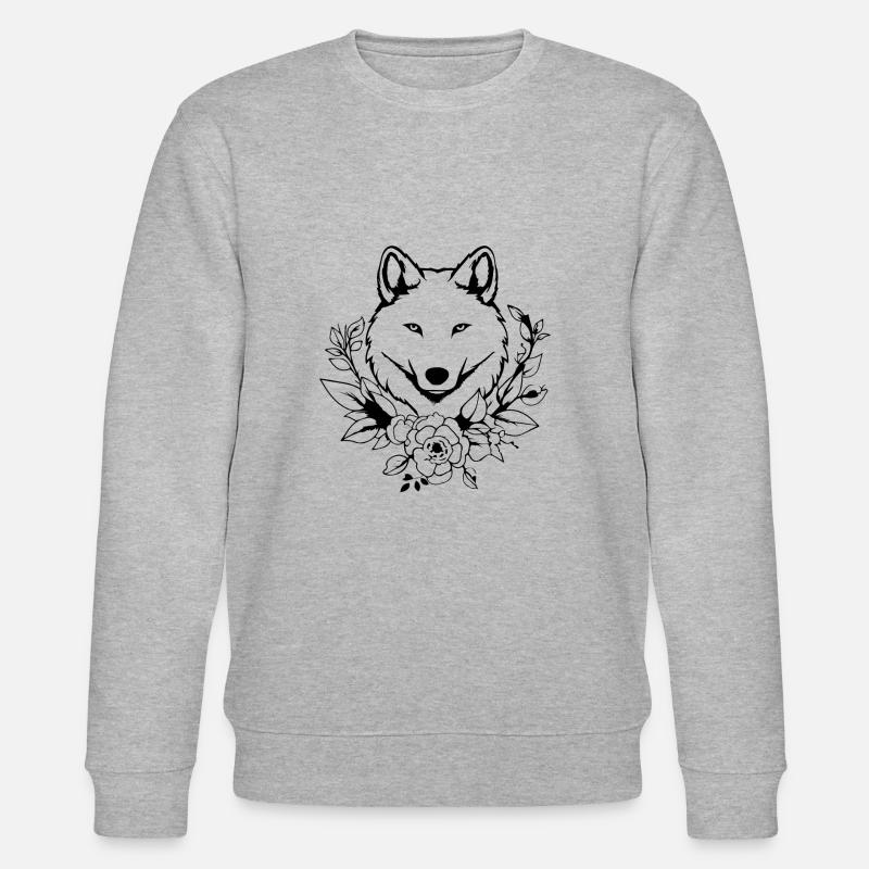 Wolf - Stanley/Stella Unisex Bio-Sweatshirt CHANGER  - Grau meliert