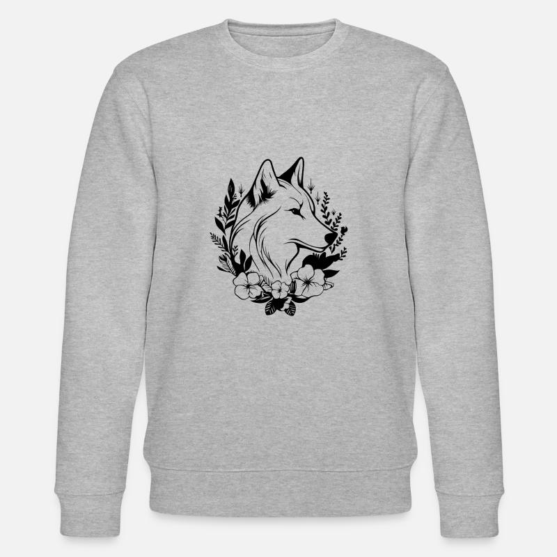 Wolf - Stanley/Stella Unisex Bio-Sweatshirt CHANGER  - Grau meliert