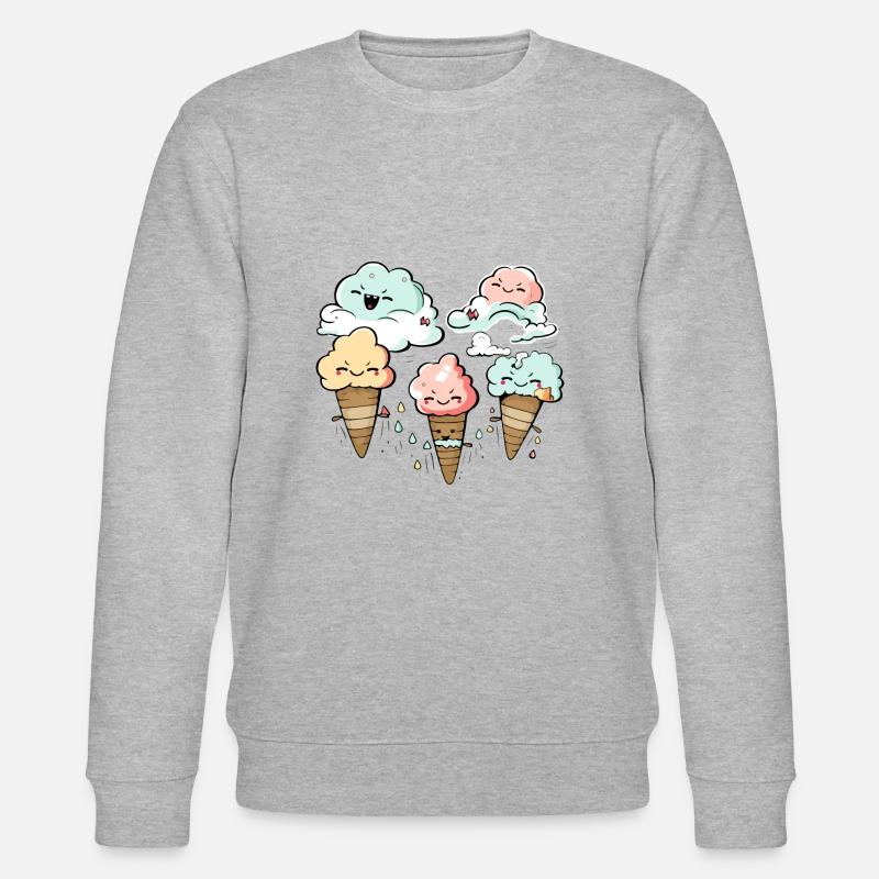 Les glaces kawaii n°6 - Sweat bio CHANGER Stanley/Stella Unisexe - gris chiné