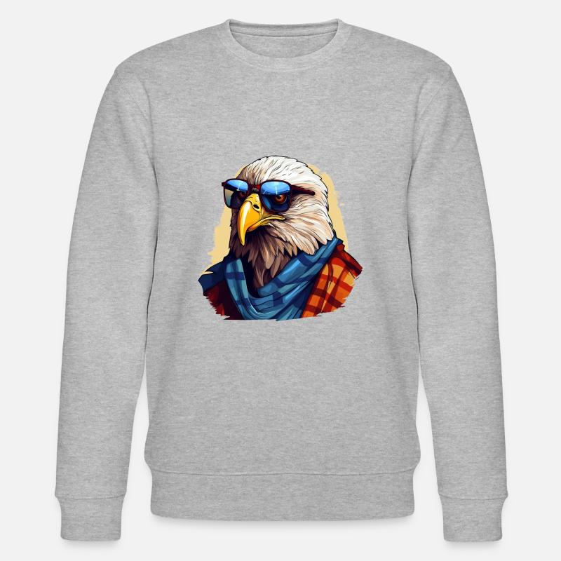 Streetwear Bald Eagle | Eagle lovers - Stanley/Stella CHANGER Unisex Organic Sweatshirt - heather grey