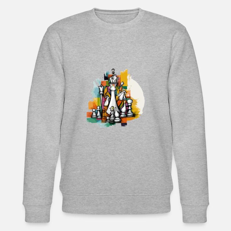 Composition échiquéenne - Sweat bio CHANGER Stanley/Stella Unisexe - gris chiné