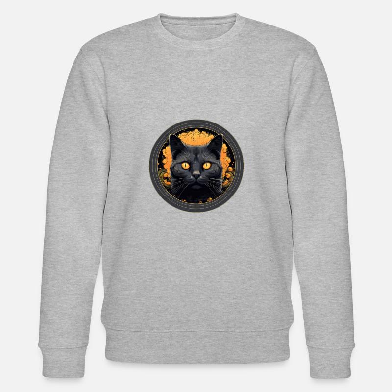 Chartreux Katze - Stanley/Stella Unisex Bio-Sweatshirt CHANGER  - Grau meliert