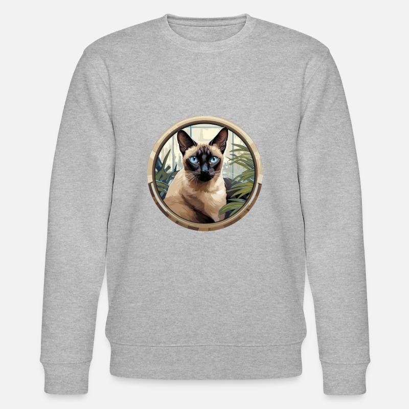 Siamkatze - Stanley/Stella Unisex Bio-Sweatshirt CHANGER  - Grau meliert