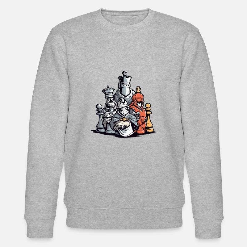 Das Chess Shock Team - Stanley/Stella Unisex Bio-Sweatshirt CHANGER  - Grau meliert