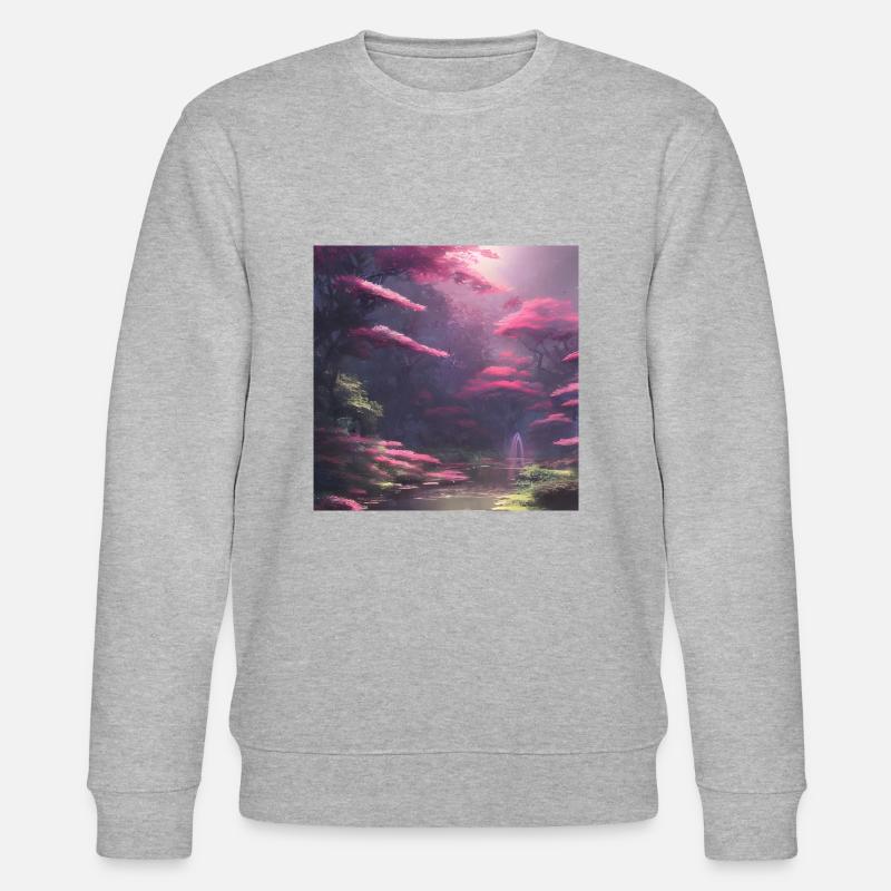 Cherry Blossom - Stanley/Stella Unisex Bio-Sweatshirt CHANGER  - Grau meliert