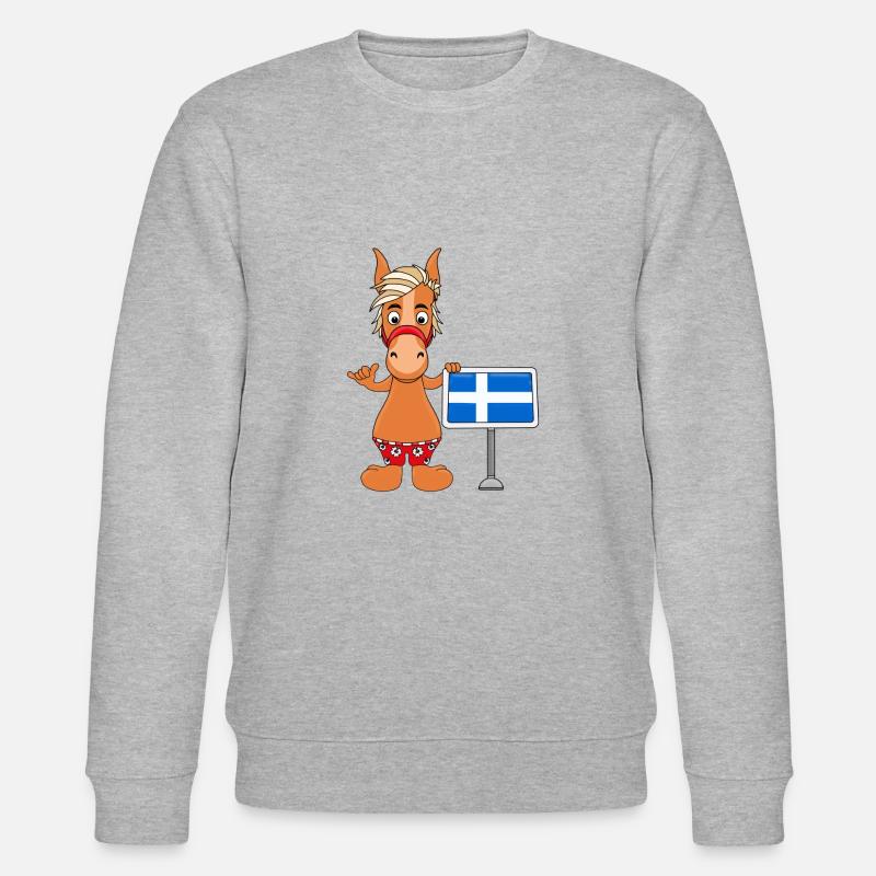 PFERD - PONY - SHETLANDINSELN - SHETLAND - SHETTY - Stanley/Stella Unisex Bio-Sweatshirt CHANGER - Grau meliert