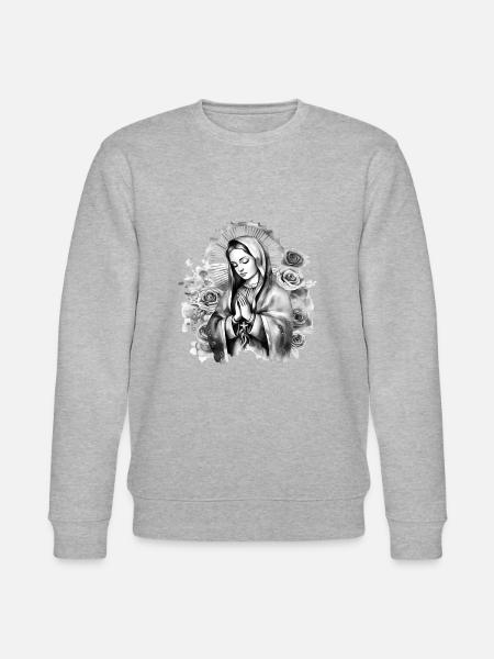 Holly Mary Maria Madonna Mariana Jomfru Maria Hellige - Stanley/Stella økologisk unisex-sweatshirt CHANGER  - grå meleret