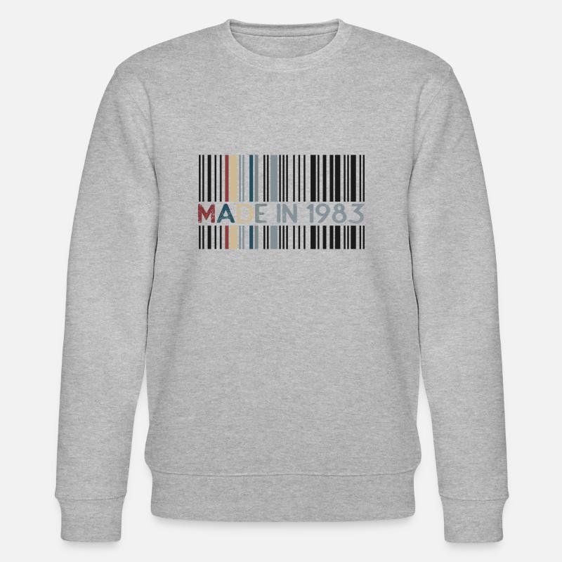 1983 Barcode-Jubiläum - Stanley/Stella Unisex Bio-Sweatshirt CHANGER  - Grau meliert