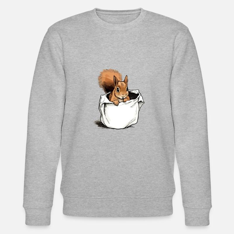 Biki das Eichhörnchen - Stanley/Stella Unisex Bio-Sweatshirt CHANGER - Grau meliert