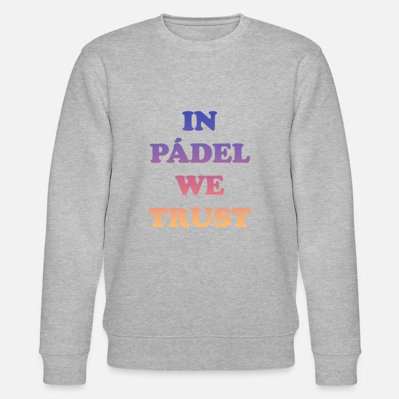 In Padel we trust - Stanley/Stella Unisex Bio-Sweatshirt CHANGER  - Grau meliert