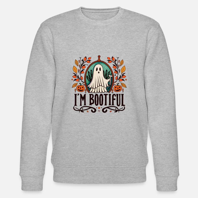 Kürbisgeist mit Selbstbewusstsein - Stanley/Stella Unisex Bio-Sweatshirt CHANGER  - Grau meliert
