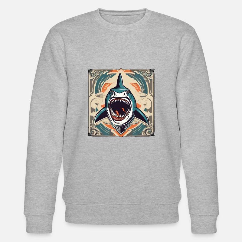 Requin / Faune / Sous-marin / Mer / Océan - Sweat bio CHANGER Stanley/Stella Unisexe - gris chiné