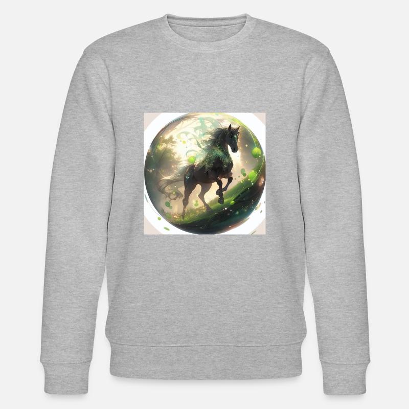 Der edle Hengst - Stanley/Stella Unisex Bio-Sweatshirt CHANGER  - Grau meliert