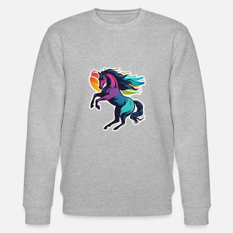 Pferd - Stanley/Stella Unisex Bio-Sweatshirt CHANGER  - Grau meliert