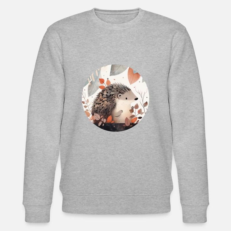 Igel im Herbst - Stanley/Stella Unisex Bio-Sweatshirt CHANGER  - Grau meliert